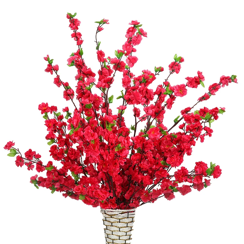 

100 Pcs Peach Blossom Simulation Artificial Plants Flower Floral Art Accessories DIY Home Living Room Garden Decoration