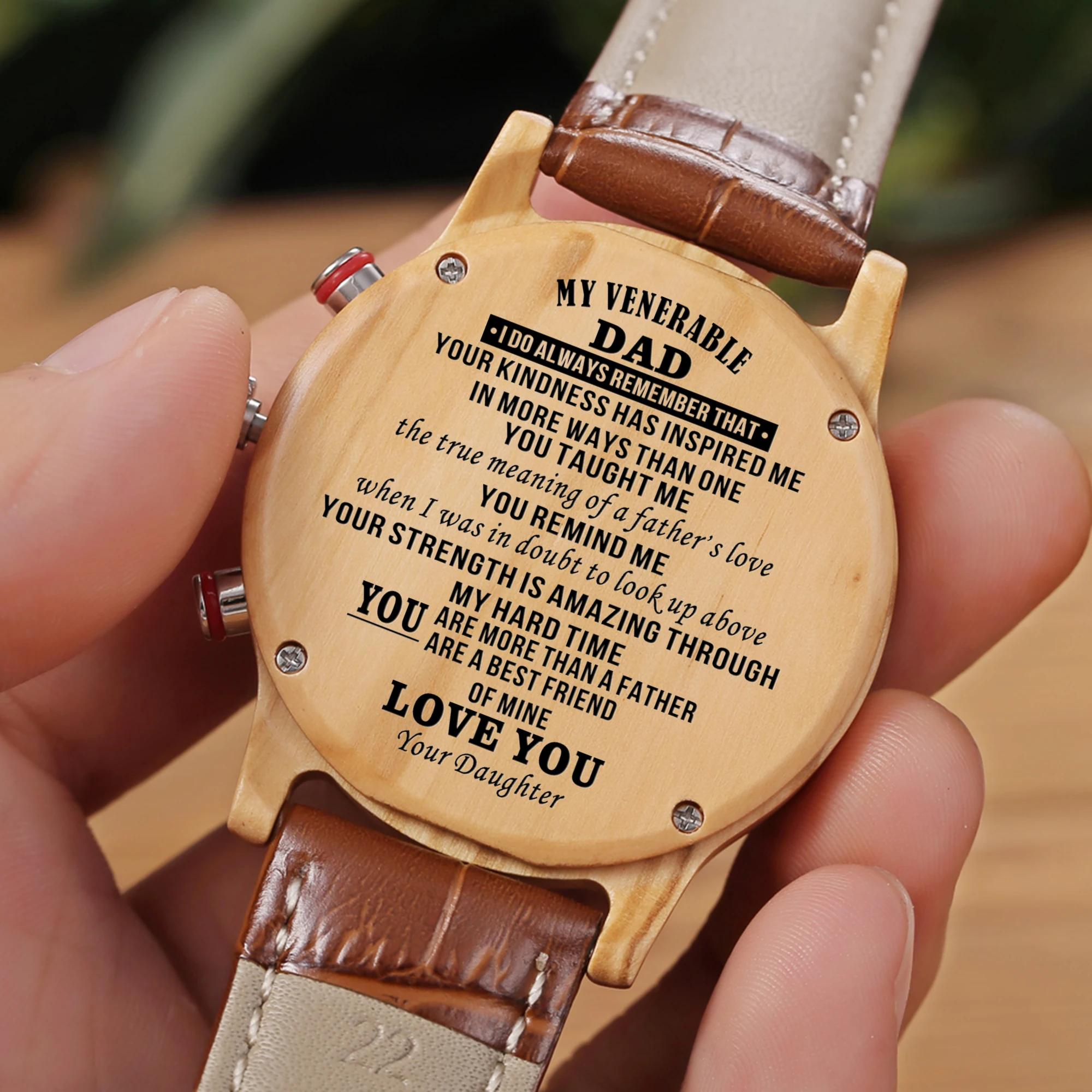 

Luxury sports waterproof carving watch sent to a father you are my hero i will always love you until the end of time