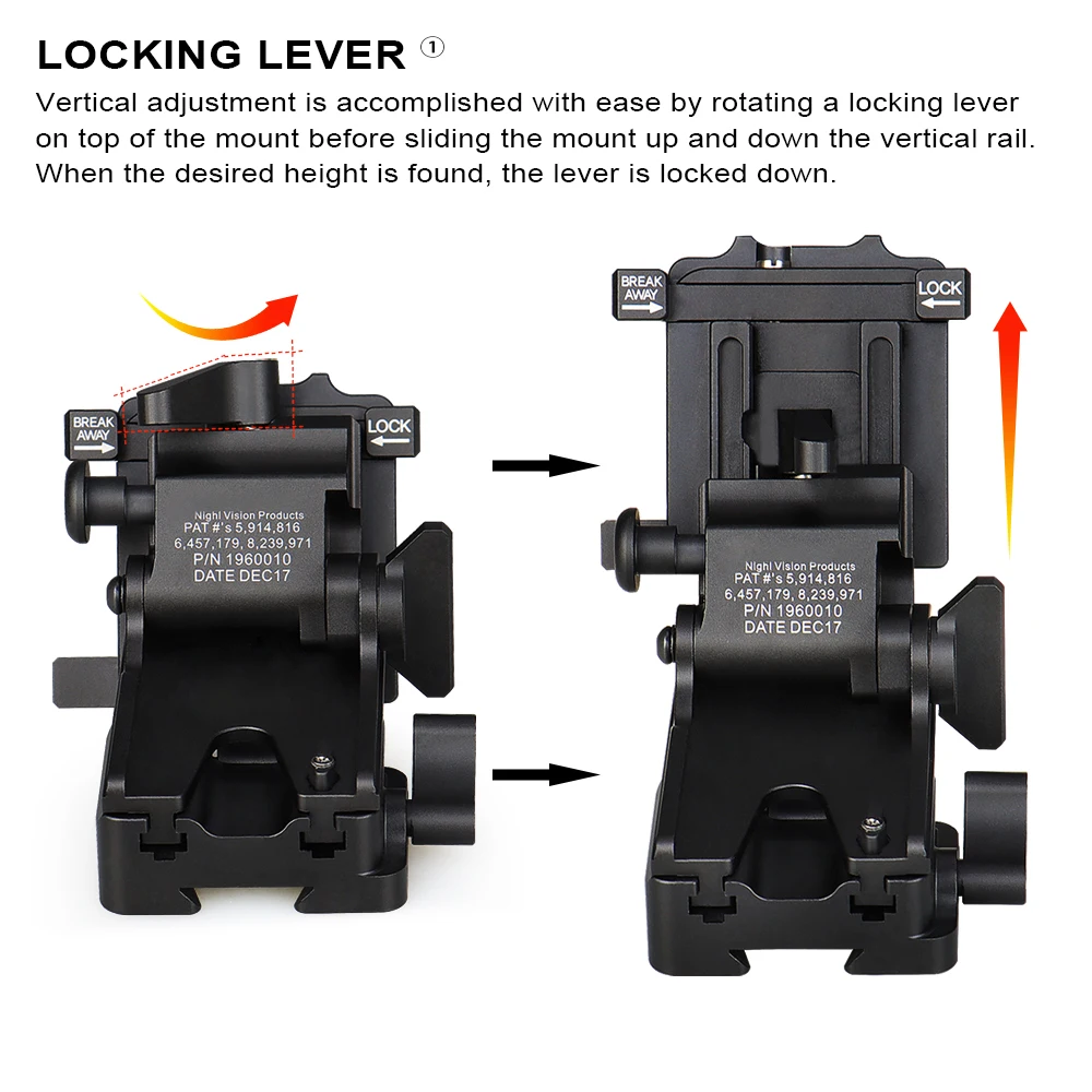 Imagem -06 - Alumínio Nvg Arms Mount para Pvs7 Pvs14 Pvs-15 Pvs-18 Helmet Gz240237