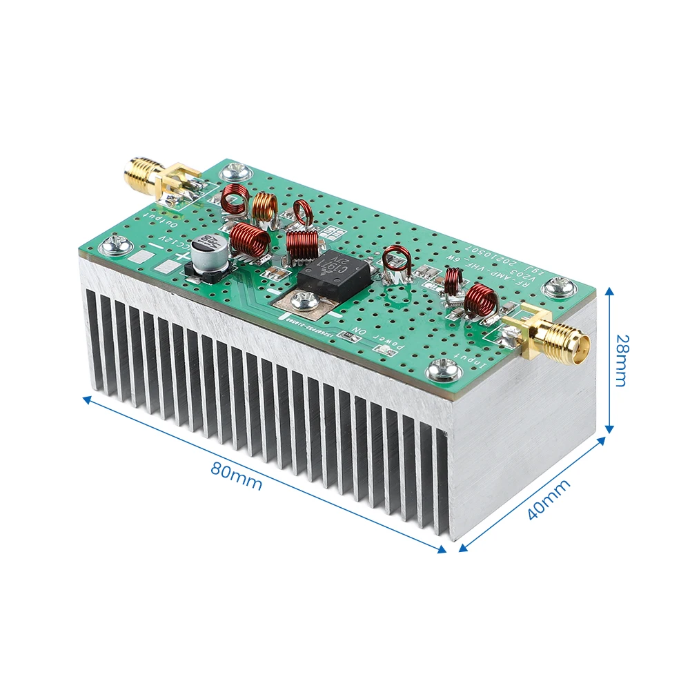 AIYIMA 88-108MHZ 6W VHF Power Amplifier FM Amplificador 12V  For FM Transmitter RF Radio Ham With Heatsink