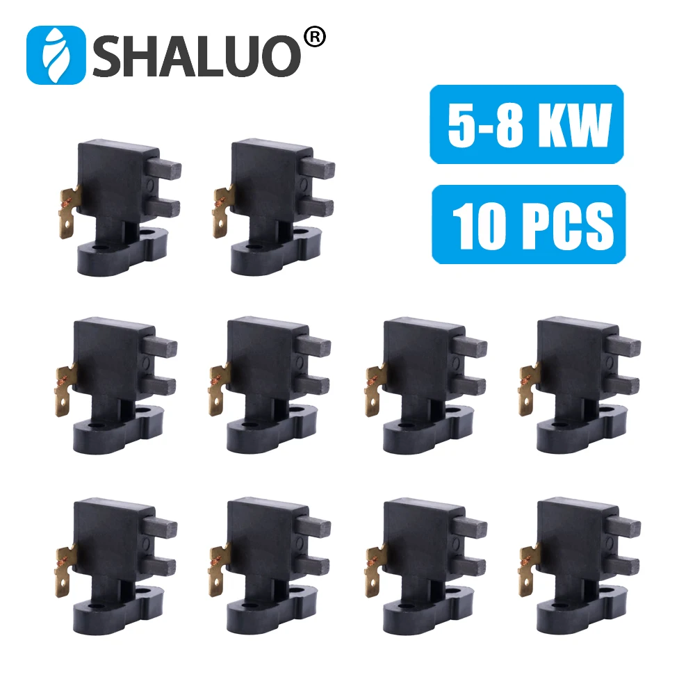 10pcs 4pcs 3kw 8kw Gasolina Generator Carbon Brush Holder Copper Carbon Electric Motor Regulator Brushes Generator Accessories