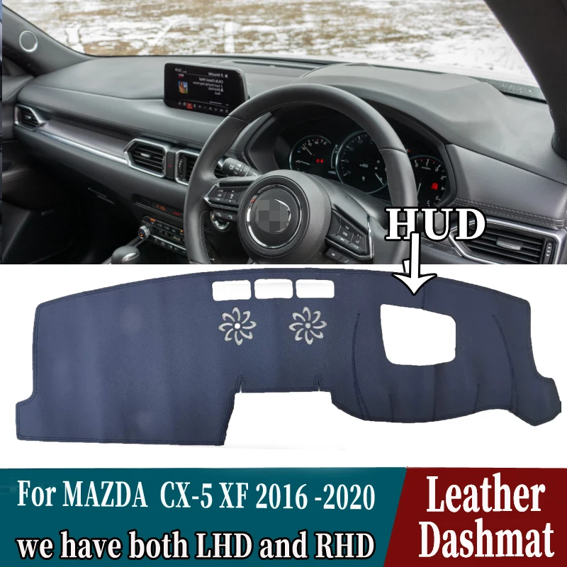 

Leather Dashmat Dashboard Cover Pad Dash Mat Carpet Car-Styling Accessories For MAZDA CX5 CX-5 XF G2 2016 2017 2018 2019 2020