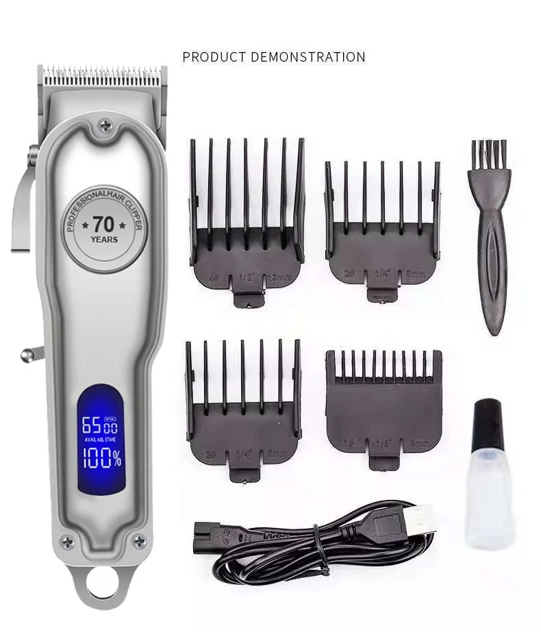 Retro oil head electric hair clippers electric hair clipper hairdressing carving clippers rechargeable hair salon barber scissor