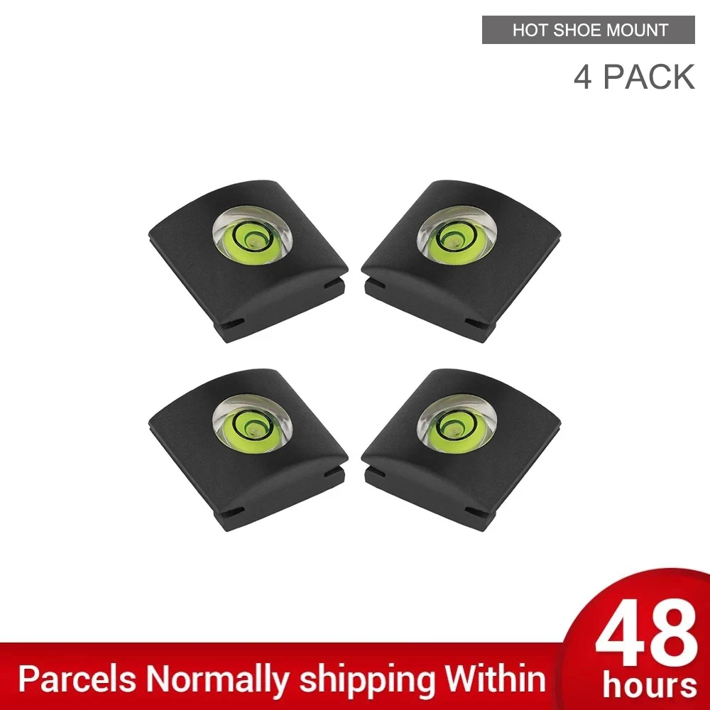 4 PACK Hot Shoe Cover Bubble Spirit Level Protector Cover for Canon Nikon Olympus Panasonic Pentax Fujifilm DSLR SLR Camera