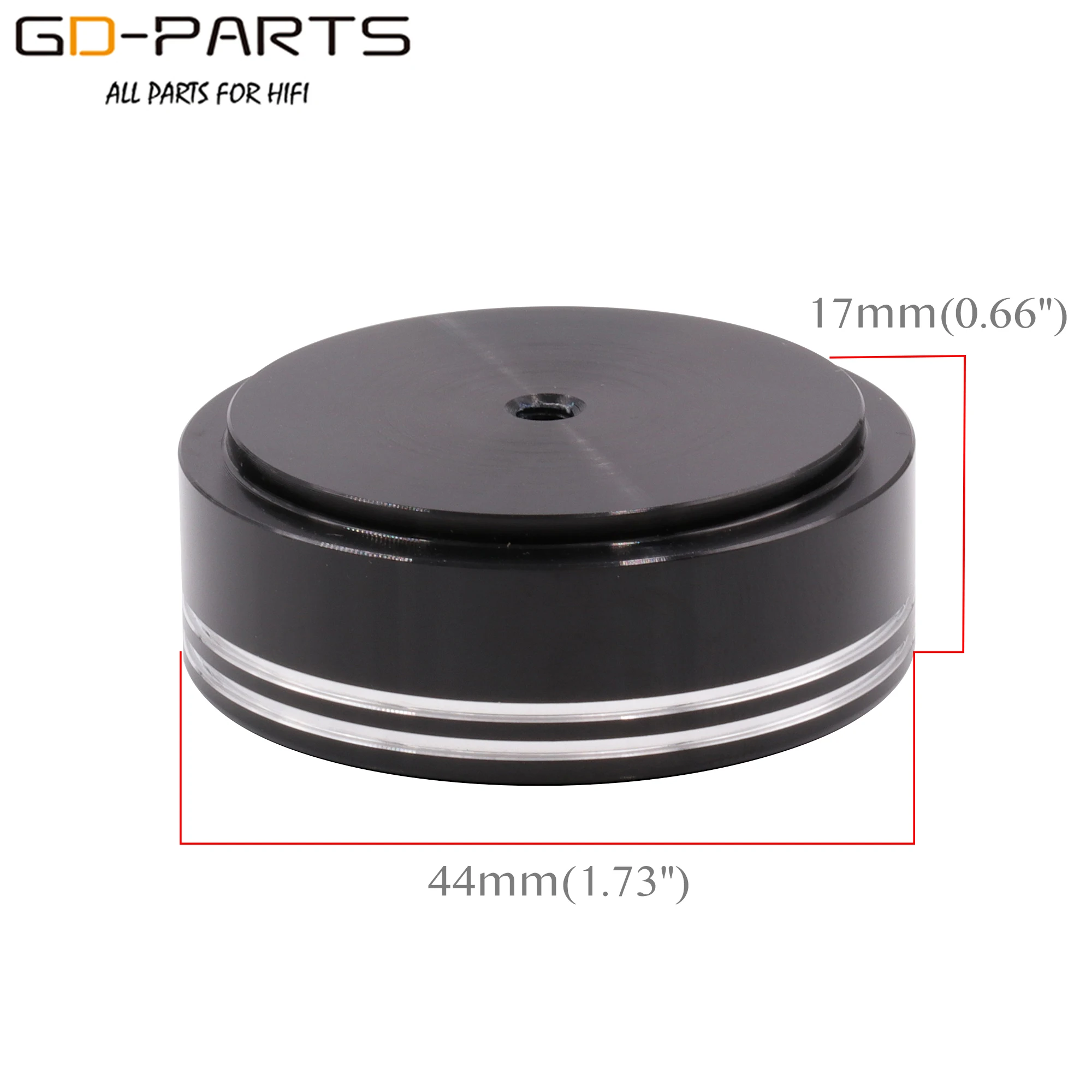 Amortisseur de pieds en aluminium massif, coussretours de pied, base de sol pour haut-parleur, médailles audio HiFi, radiateur coloré, 39mm, 44mm