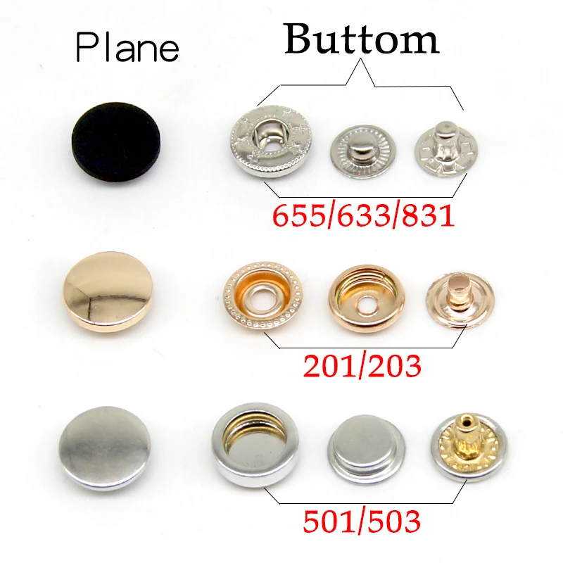 1 PACK Snap Buttons+Tools Metal Press Studs Snap Fasteners for Sewing Leathercraft Clothes Bags Bracelet Belt Accessory Crafts