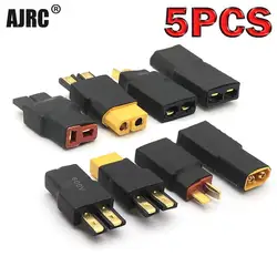 5pcs Zero Wire Male Female Trx To T Plug Deans Style No Wire Connector Battery Adapter To Xt60 Plug For Trax Trx4 Xmaxx Slash