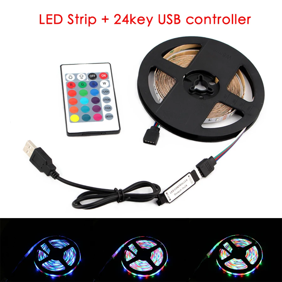 

Светодиодная ленсветильник RGB 2835, 5 В, 50 см, 1 м, 2 м, 3 м, 4 м, 5 м