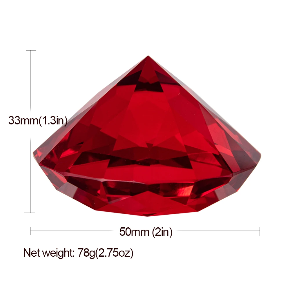 Pisapapeles de cristal brillante de 50MM(2 pulgadas), Gema de cristal de Color, centro de mesa para fiesta, oficina, decoración de boda, favores, regalo