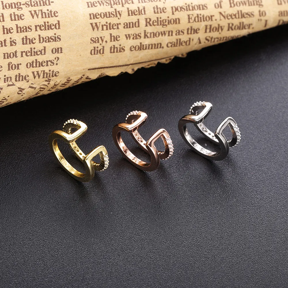 أقراط أذن من SHADOWHUNTERS من الفضة الإسترليني عيار 925 طبقات مزدوجة من الزركون الشفاف CZ أقراط أذن للنساء مجوهرات أقراط أذن عصرية 2020 #6