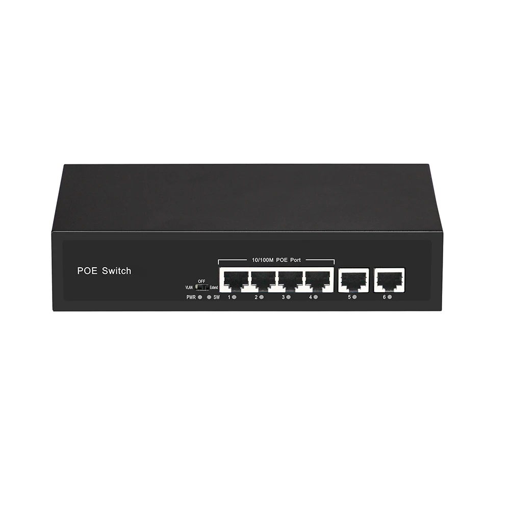 Mini POE Switch 2 + 4พอร์ต10/100Mbps 48V 1A Power Over Ethernet Power สำหรับกล้องวงจรปิด IP กล้อง