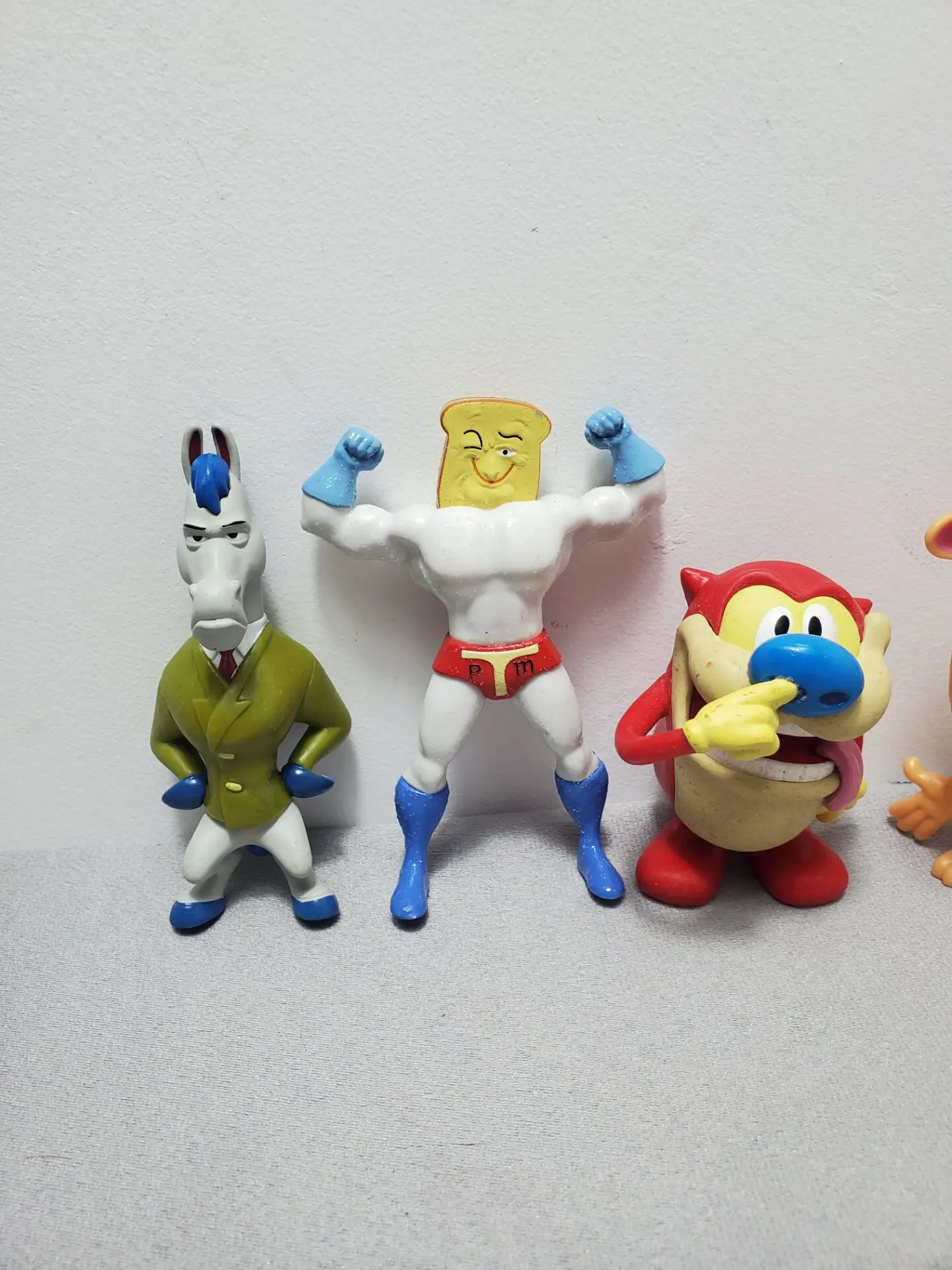 5Pcs Kawaii Navidad Ren & Stimpy Action FIGURE Anime Figurines สะสมรุ่นฮาโลวีนคริสต์มาสเด็กของขวัญของเล่น