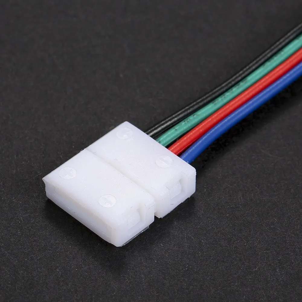 10 Pack 4 Pin Extension เชื่อมสำหรับ RGB LED Strip Light L2274 Drop Shipping