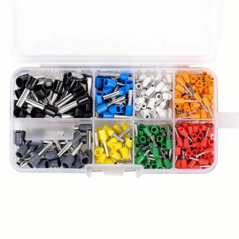 Tubular Terminal Various Styles Box-packed Electrical Tube Ferrule Terminal Insulated Wire Connector Crimping Terminals Kit Set