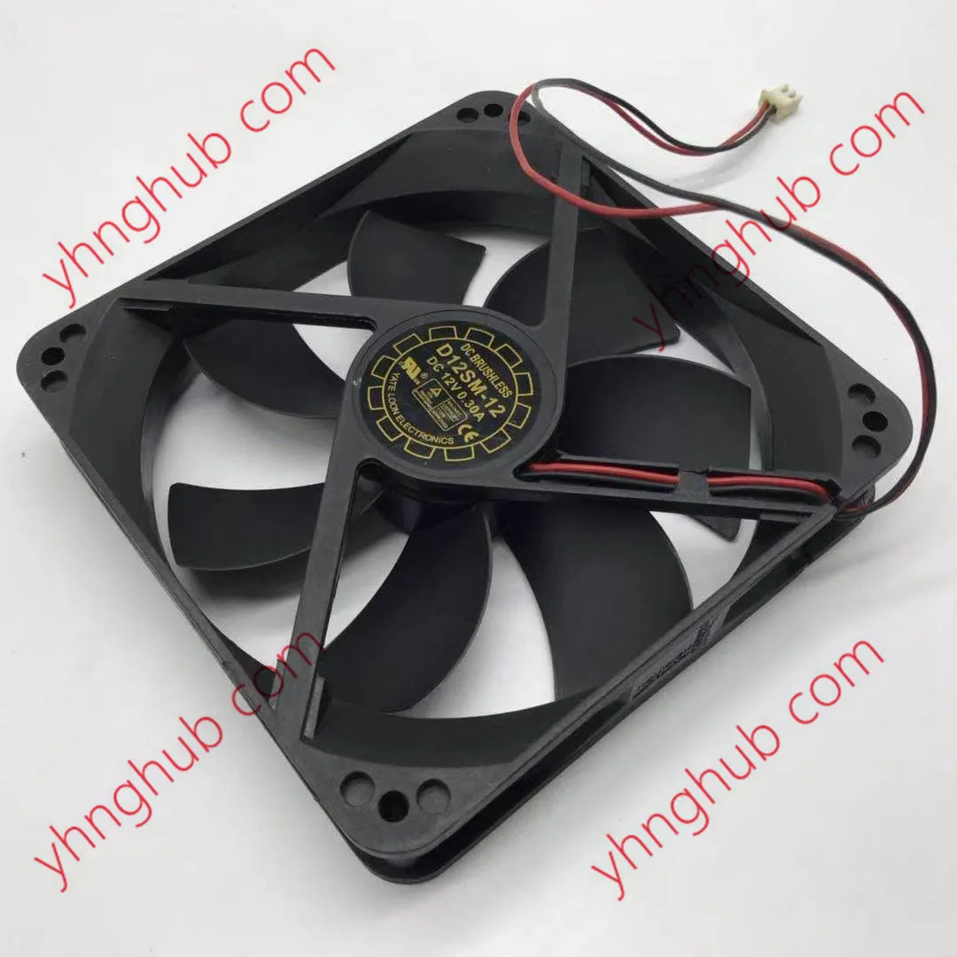 Yate Loon D12SM-12 DC 12V 0.30A 120x120x25mm 2-wire Server Cooling Fan