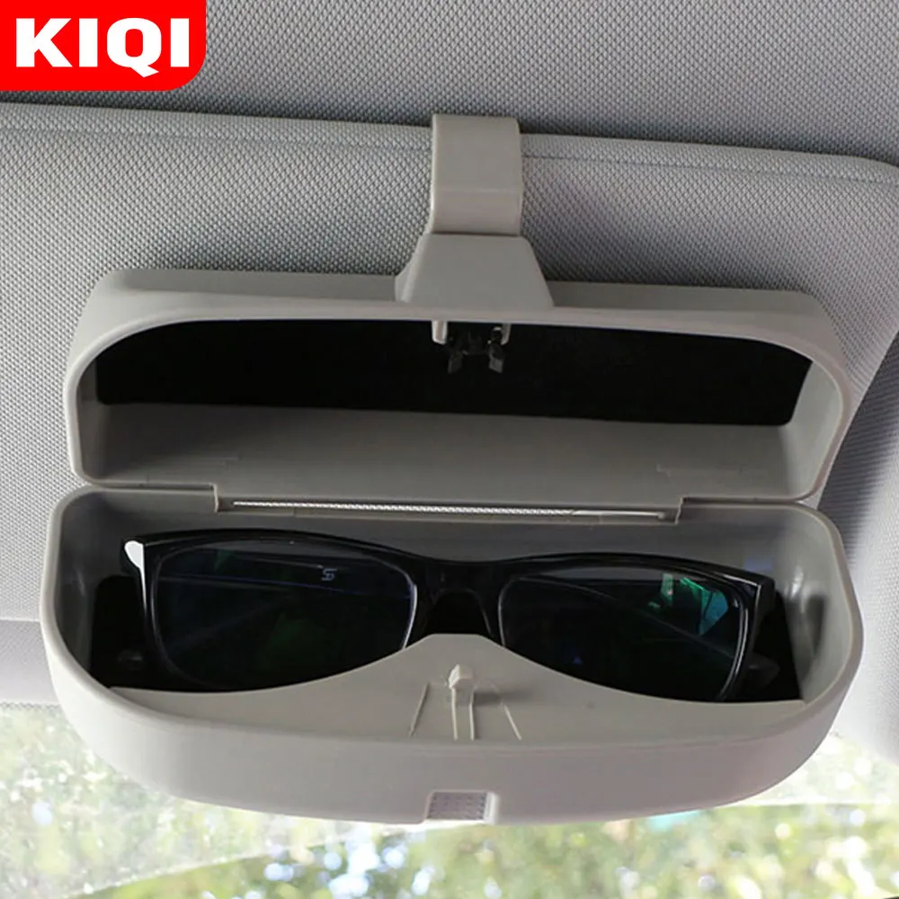 KIQI Car Sun Glasses Holder Box Case for Toyota Corolla Yaris Vois RAV4 Prado Highlander CHR C-HR 2005 - 2021 Accessories