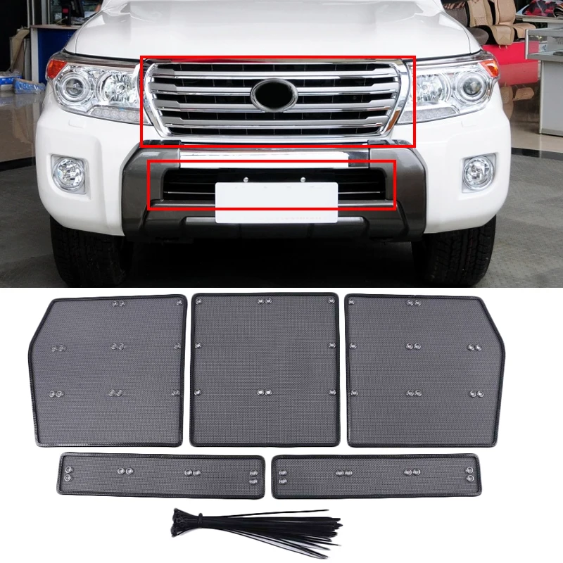 For Toyota Land Cruiser J200 2016-2020 Car Accessories Front Grille Insert Net Anti-insect Dust Garbage Proof Inner Cover Net