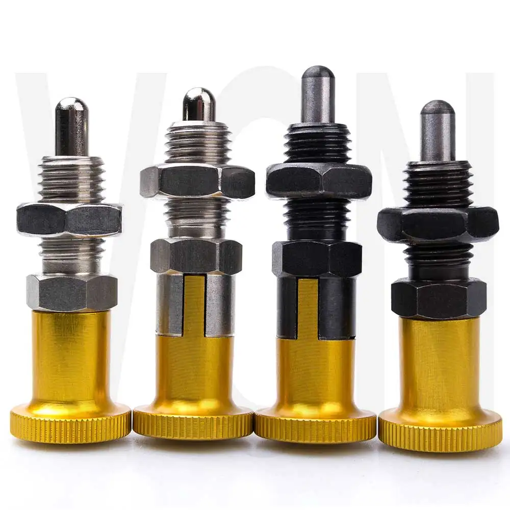 Pernos de índice PXYKN SXYKN PXKN, émbolo de indexación, rosca fina, perilla de aluminio, acero inoxidable y acero al carbono, tipo de retorno y