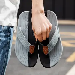 New Men's Flip Flops Casual Shoes For Man Summer Surf Beach Slippers Non-slip Shoes For Summer Outdoor Travel Тапочки Для Дома