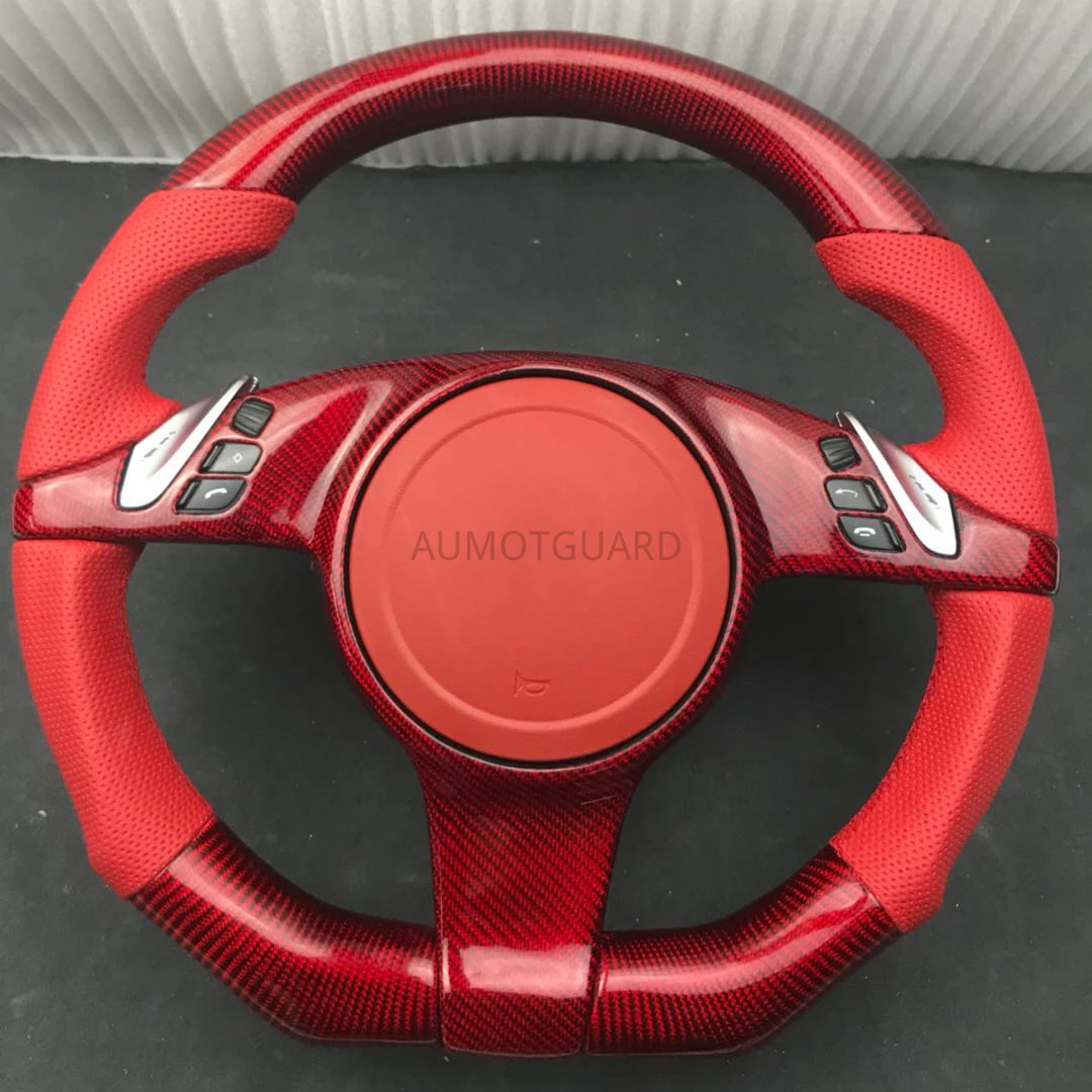 

100% Carbon Fiber Red Steering Wheel Suitable For Porsche Cayenne/Panamera 2010-2016 Model