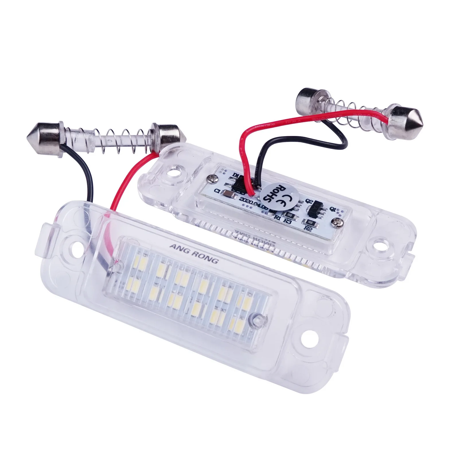 ANGRONG 2x Error Free LED License Number Plate Light Lamps For Mercedes Benz M-Class ML W163 Facelifted 2001-2005