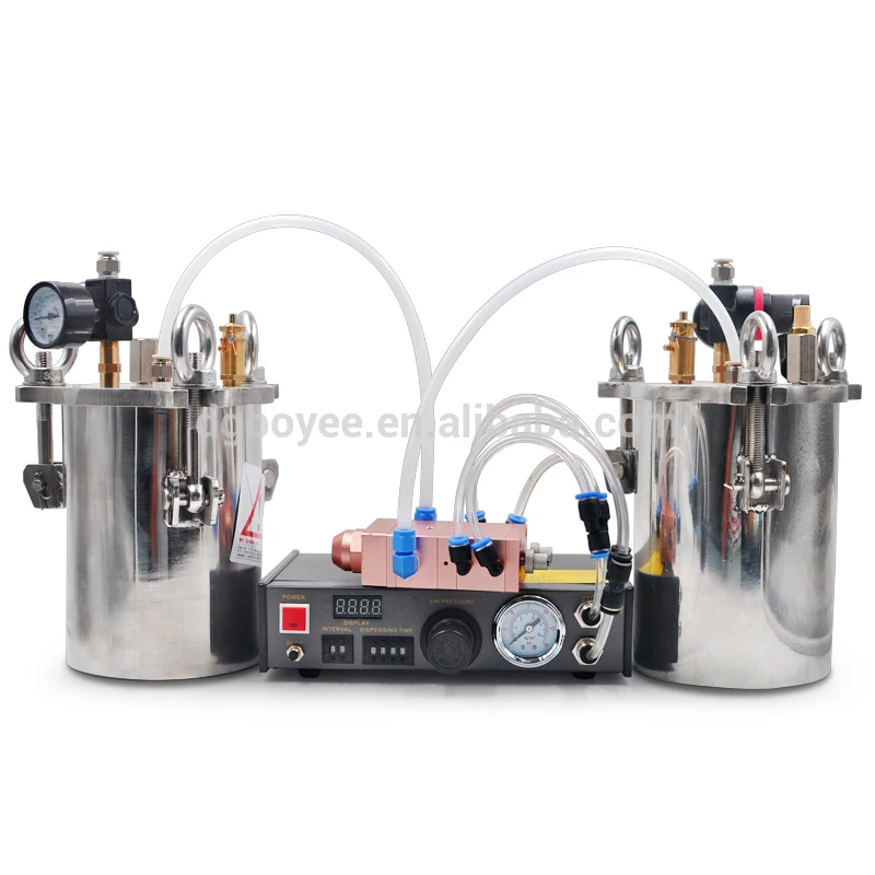 High Viscosity A + B Polyurethane Mixing Dispenser Large Flow Resin Potting Machine With 3L plastic storage bucket