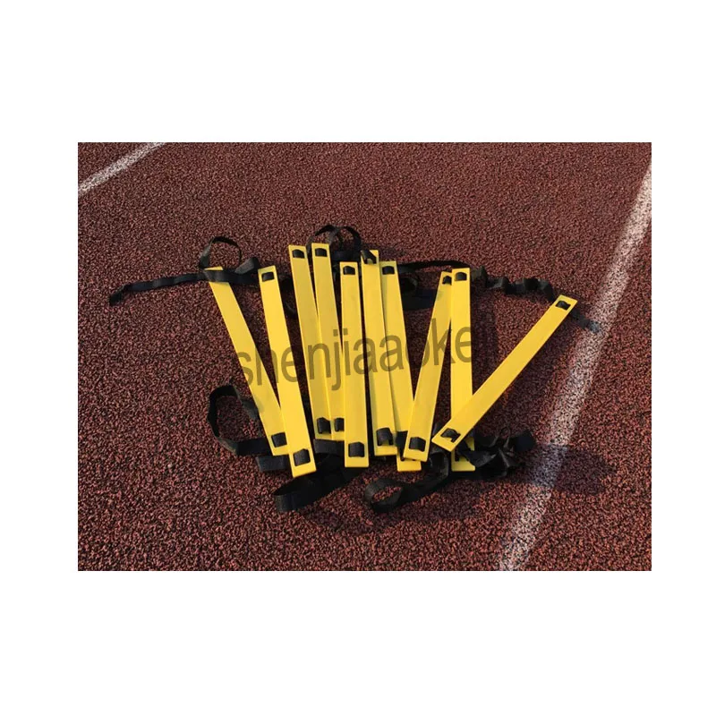 Tangga latihan sepak bola 10 anak tangga, tas jinjing, bahan PP, peralatan kebugaran luar ruangan