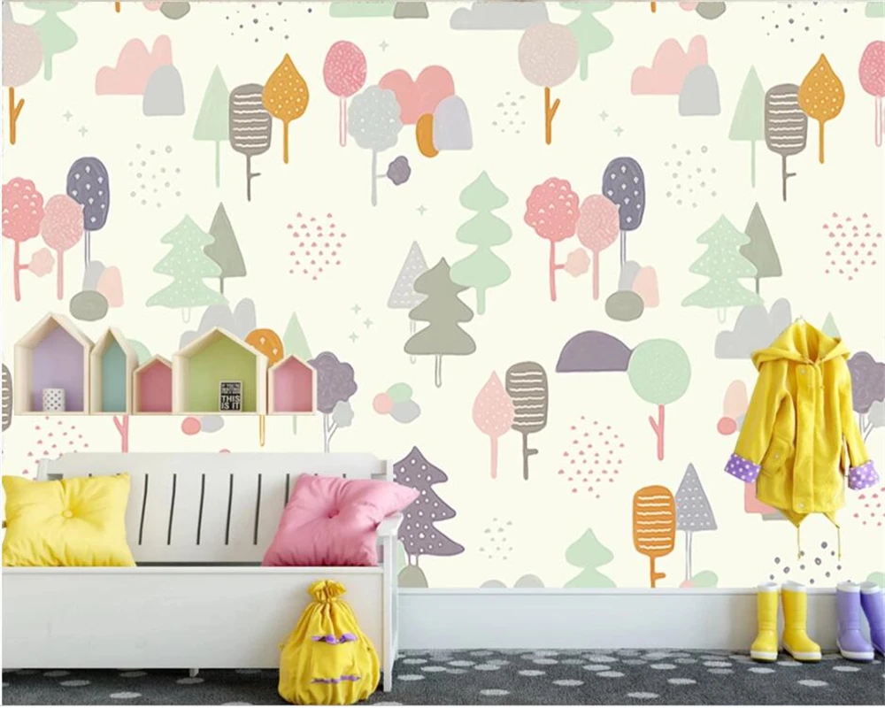 

papel de pared custom wallpaper fashion 3d photo mural watercolor grove children room background wall 3d wallpaper tapety