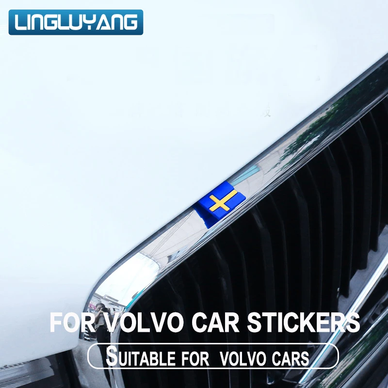

Автомобильные наклейки 3D украшение эмблема Автомобильная Передняя решетка для volvo xc90 s90 xc60 v90 xc40 v40 s60 v60 s80 xc70 s40 c30 c40 EM30 EM90
