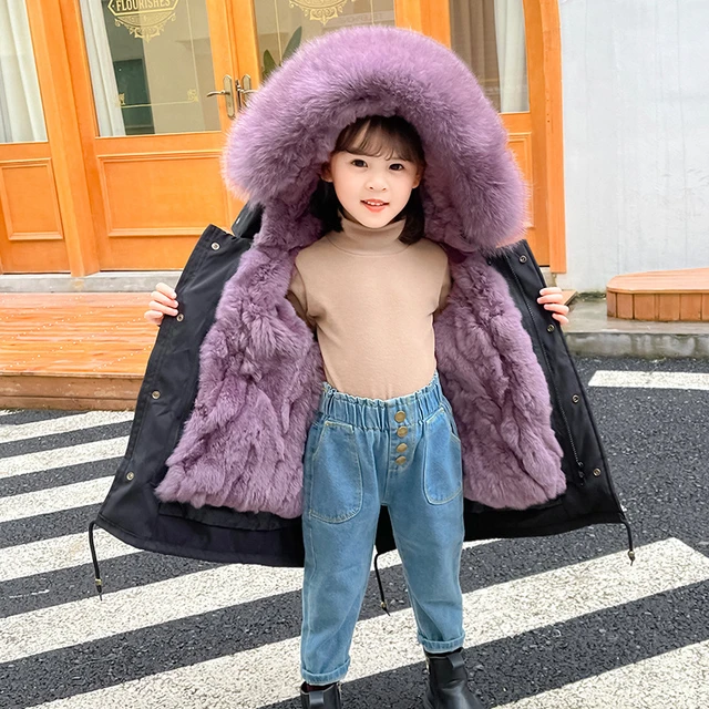 Orders girls jacket with fur hood