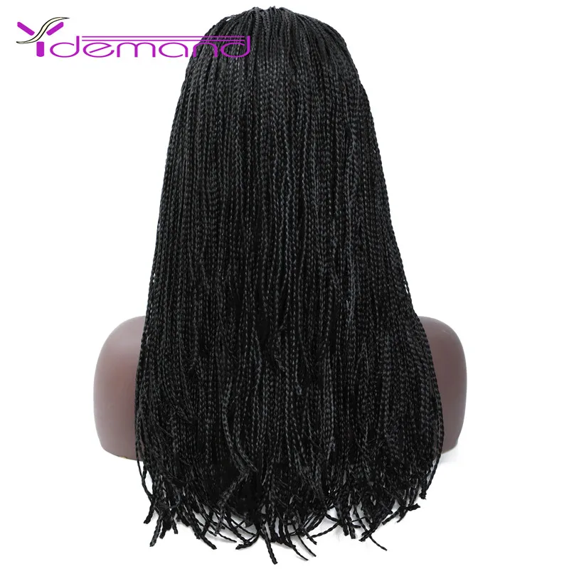 Y Demand Braided Wigs Medium Long Braiding Crochet Hair Synthetic For Women With Headband Headband Half Wigs