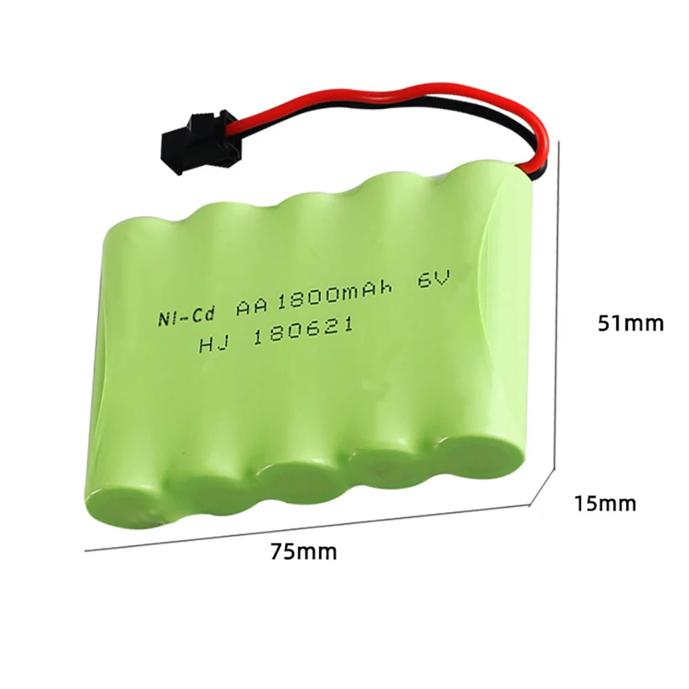 6V 1800Mah NI-CD AA Pin Dành Cho Cho Rc Đồ Chơi Xe Ô Tô Tàu Điều Khiển Xe Tăng Robot Thuyền Súng NI-CD Pin Sạc 6.0V SM Cắm