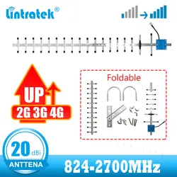 20 dBi 2G 3G 4G Cellular Amplifier Outdoor Yagi Antenna 824MHz to 2700MHz for GSM CDMA UMTS LTE B7 Signal Booster Repeater