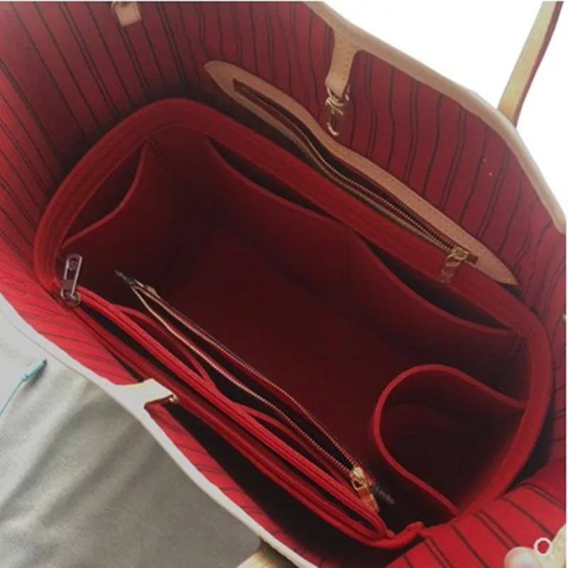 Fits For NeverFull PM MM GM Felt Cloth Insert Bag Organizer Makeup Handbag Organizer Travel Inner Purse Baby Cosmetic Mommy Bags