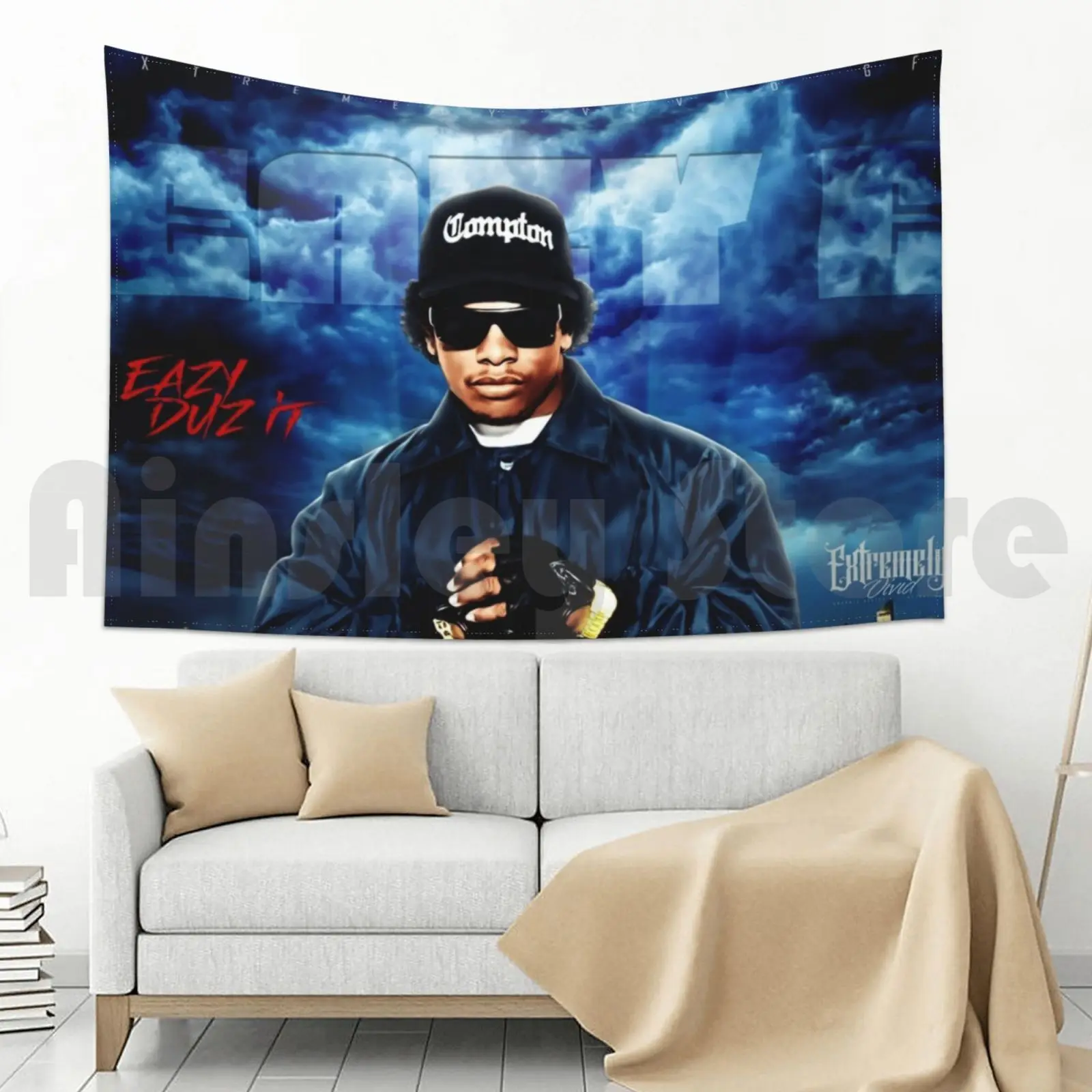 Eazy Duz It Tapestry غرفة المعيشة وغرفة النوم Easy E Ruthless West Coast Rap Nwa #5