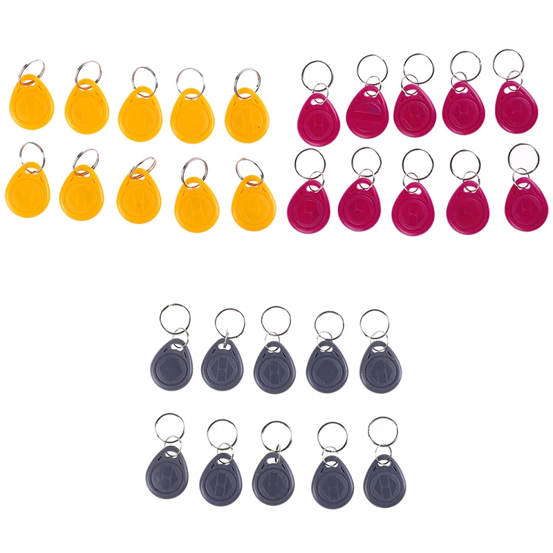 10 Pcs EM4305 T5577 Duplicator Badge Copy 125khz RFID Tag Llavero Porta Chave Card Key Fob Token Ring Proximity