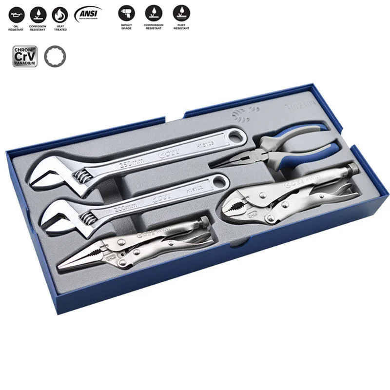 5Pcs Pliers Wrench Kit 6