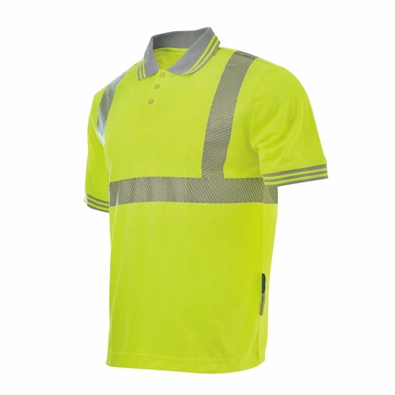 High Vis Polo Shirt Short Sleeve Safety Shirt For Men Women Workwear