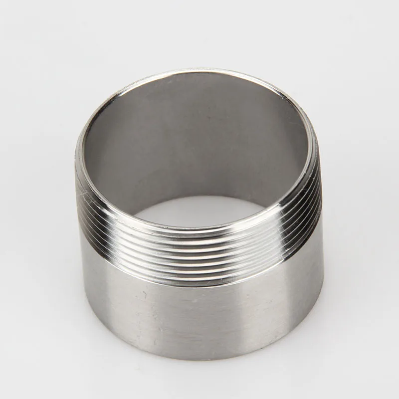 Ss304 스테인레스 스틸 bsp 1/4 "3/8" 1/2 "3/4" 1 "수나사 직선 용접 젖꼭지 물 오일 가스 커넥터 어댑터 접합기