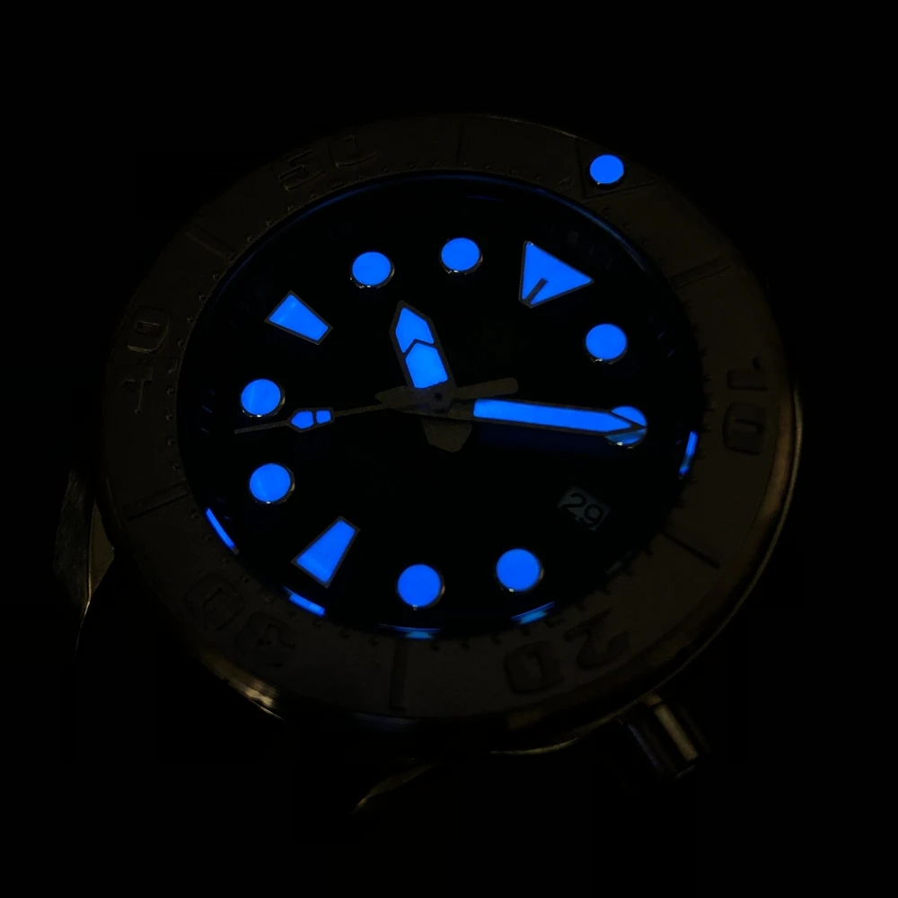 STEELDIVE SD1971S Men's Diving Wristwatch BGW9 Blue Luminous 200M Waterproof NH35 Automatic Movement CUSN8 Bronze Retro Watch