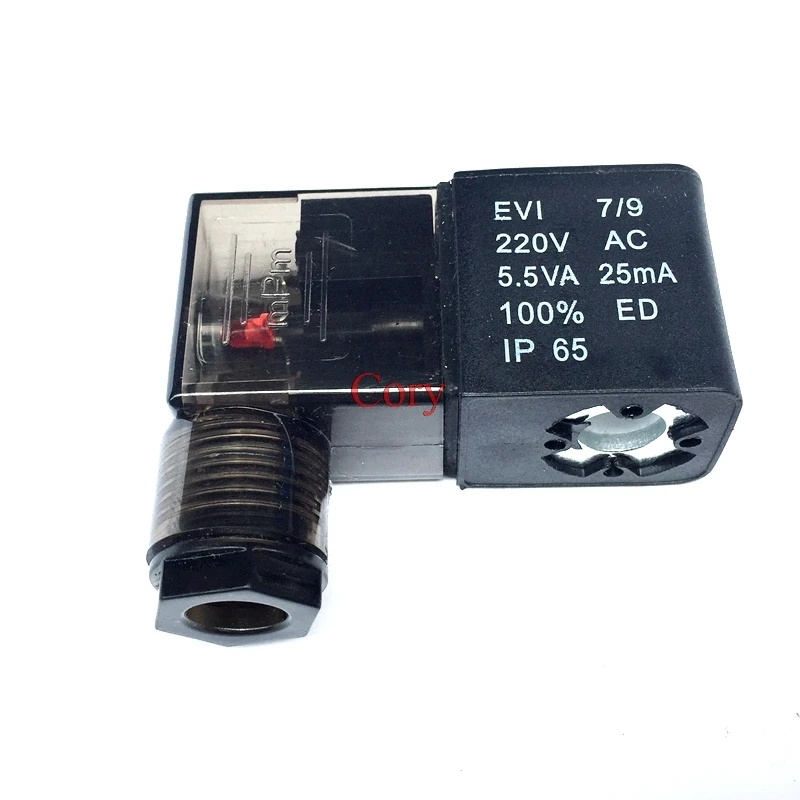 1Pc for 4V210-06/08 4V220-06/08 4V230C 2P025-06/08 2V025-06/08 3V1-06 plug type DC 12V/24V AC 110V/220V valve solenoid coil