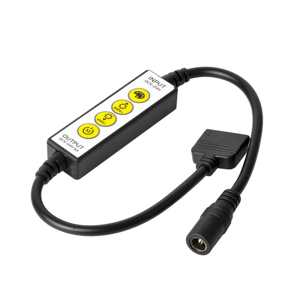 Mini 4 klawisze kontroler LED DC5-24V 5050 pojedynczy kolor/RGB/RGBW/CCT/RGB + CCT 4pin/5pin/6pin LED Strip kontroler światła