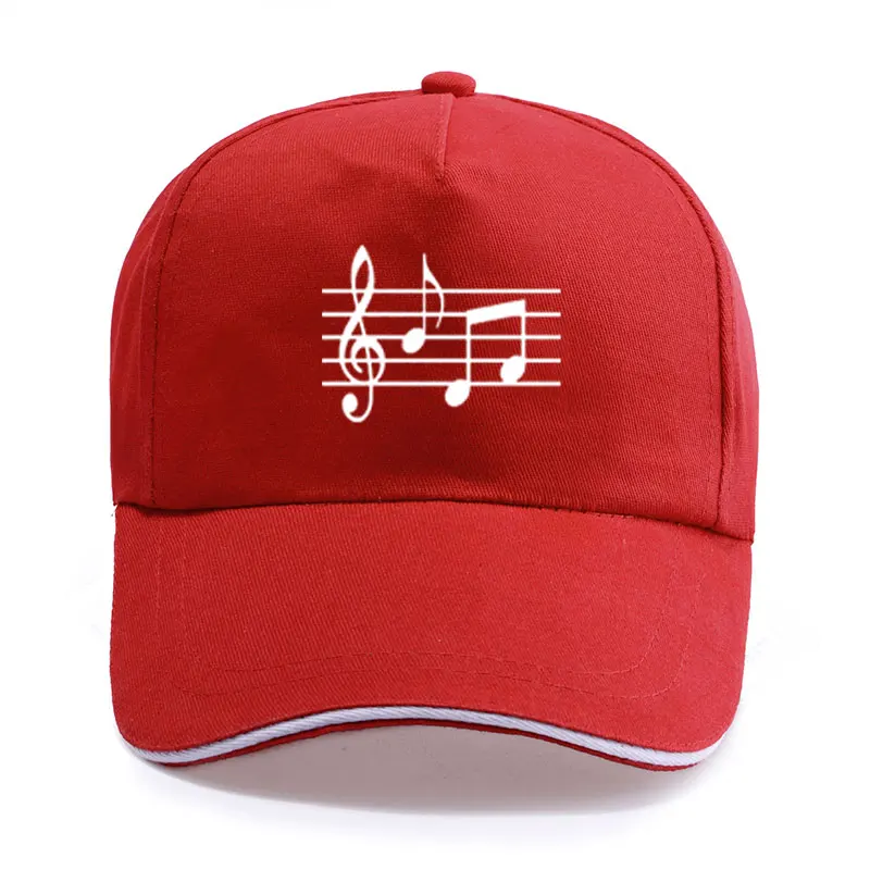 New Fashion Funny Music Note Print Baseball Cap Unisex Women Men Casual Cotton Hat Snapback Hats Trucker Caps Sun-Hats