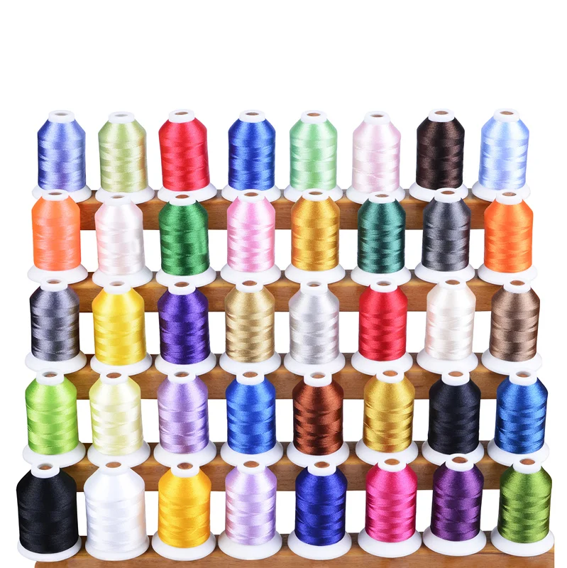 Simthread 40 Brother Colors Polyester Embroidery Thread For Brother  Singer Janome Babylock Embroidery Machine 550Yards