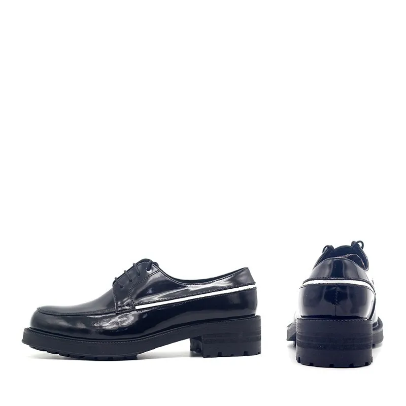 

Brand Office Derby Men Shoes 2019 New Lace Up Genuine Leather Dress Shoes High Quality Black Business Casual Platform Zapatos