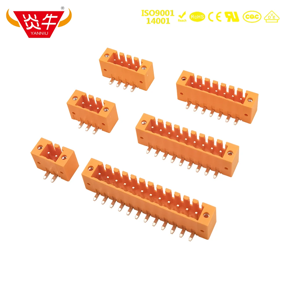 

50Pcs WEIDMULLER 3.5mm SL 3.50/90F KF2EDGJRM 3.5 2P ~12P ORANGE PCB CONNECTOR PLUG-IN TERMINAL BlOCKS PHOENIX CONTACT YANNIU