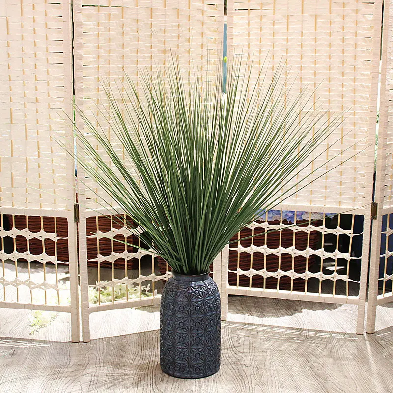 68cm Artificial Grass Plants Plastic Reed Weed Onion Leaves Real Touch Green Fake Lemon Grass For Home Wedding Shop Decoration