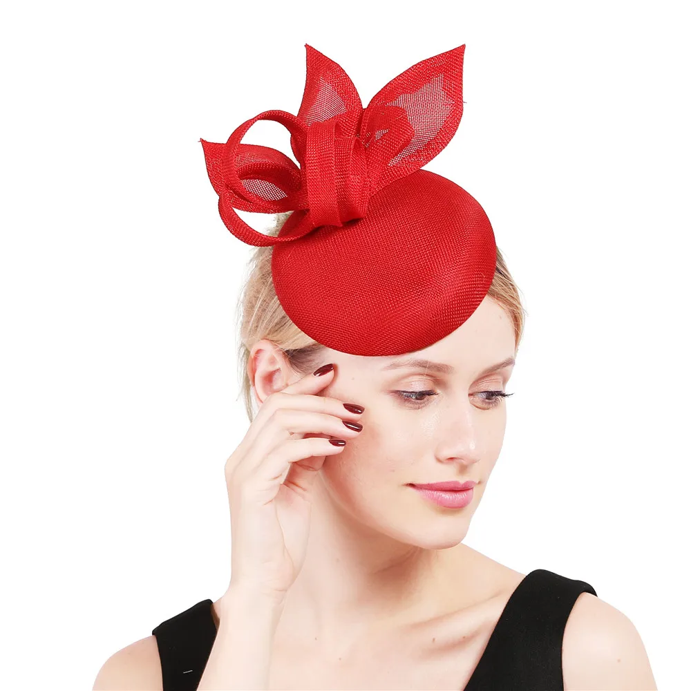 Lila Nachahmung Sinamay Fascinator Kopf bedeckung für Kentucky Derby Kirche Hochzeits feier Rennen Frauen Braut ereignis Anlass Hut – Detail 12