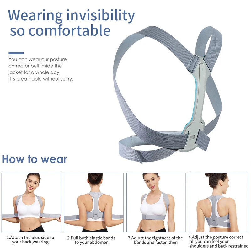 Posture Corrector Upper Posture Brace for Support Providing Shoulder-Neck-Back Relief Pain Adjustable for Men and Women