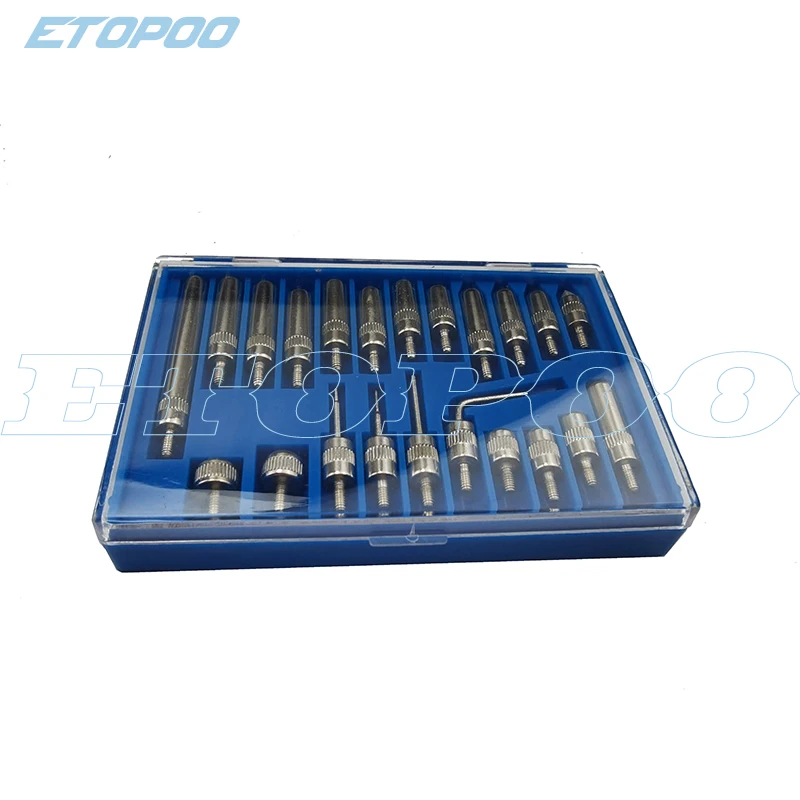 Dial Indicator 22Pcs M2.5 and 4-48 Thread Tip For Dial & Test Indicators Steel Dial Indicator Point Set